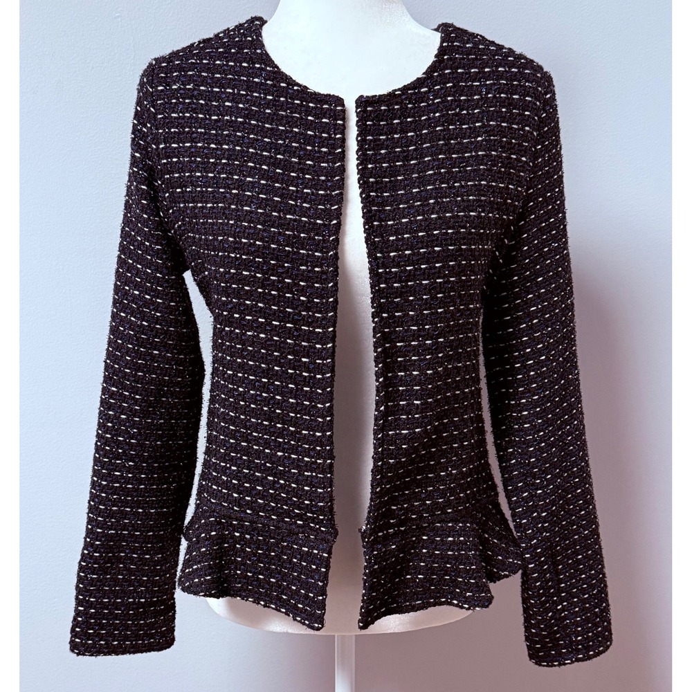 Anthropologie Dolan Left Coast Collection Tweed Peplum Academia Blazer‎ Size M